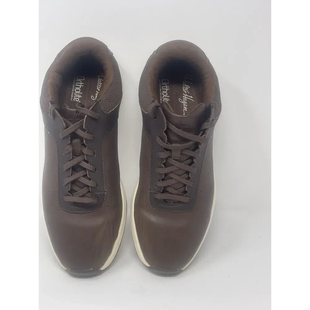 Walter Hagen Golf Shoes Spikeless, Ortholite, Brown Leather, Casual Mens 12